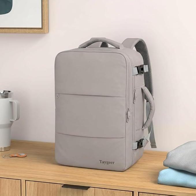 Taygeer Laptop Backpack Purse for Women, Backpack for College Essentials | Travel Bag Airline Approved with 15.6inch Laptop Compartment, CarryOn Work Bag for Nursing Doctor Business Travel, Brown - Image 2