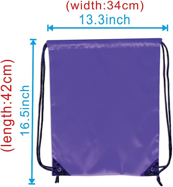 Drawstring Backpack Bulk 30 Packs Draw String Backpack Bags DIY Gym Sports Traveling Trip ride Pedestrianism Yoga Cinch Bag Sackpack Drawstring (purple) - Image 2