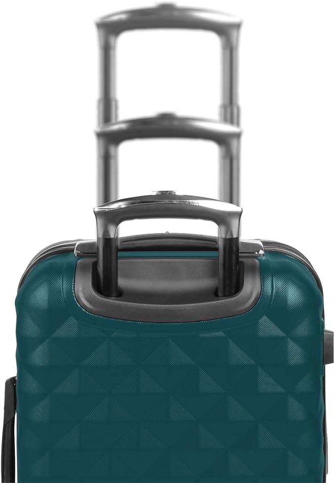 Kenneth Cole REACTION Diamond Tower Collection Lightweight Hardside Expandable 8-Wheel Spinner Travel Luggage, Deep Teal, 3-Piece Set (20", 24", & 28") - Image 4