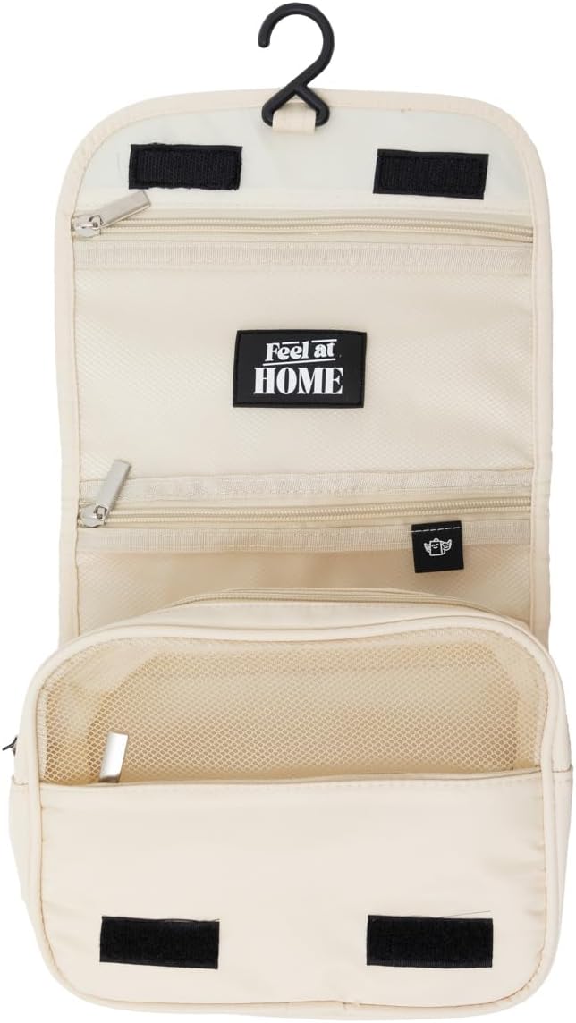 Mr. Wonderful Multicoloured Toiletry Bag - Feel at Home, Travel Toiletry Bag with Three Compartments and Hanger Type - Image 2