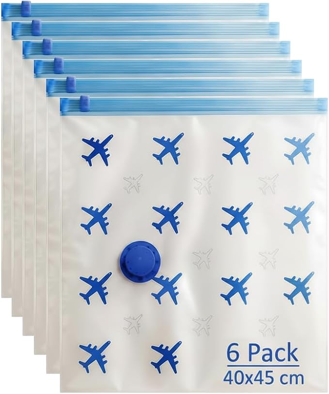 Lavatelli Ultimate Travel Vacuum Bag Set with USB-C Wireless Pump 12 Space Saving Bags 40x45 40x60 cm for Backpack Ryanair Cabin Luggage Suitcase Clothes Organiser Compression Pouch - Image 9