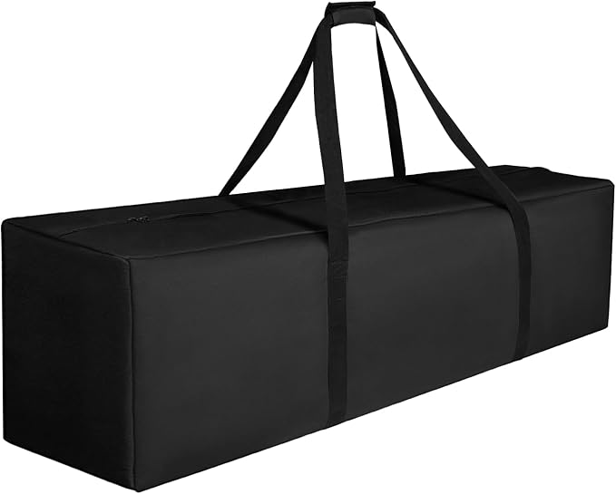 Sports Duffle Bag - Extra Large Travel Duffel Luggage Bag with Upgrade Zipper, Sturdy & Water Resistant, Black (Black 47inch) by COOLBEBE