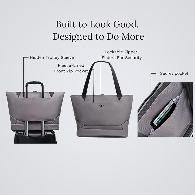 Knack Expandable Laptop Tote Alloy Gray - Image 5