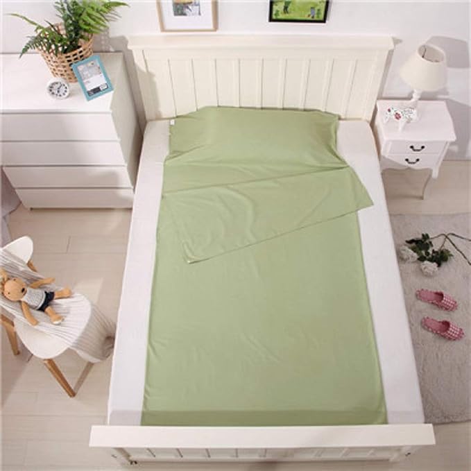 Lightweight Sleep Sack, Compact Sleeping Bag Liner Travel Sheets for Hotel | Soft Breathable Adult Sleep Sack, 4 Season Travel Sheet for Hostel Camping Backpacking Hiking, Machine Washable, 3 Sizes - Image 6