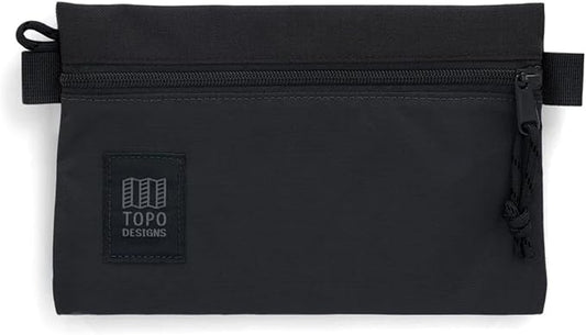 Topo Designs Accessory Bags, Travel Organizer Accessories for Smaller Items, Durable Storage Pouch, 3 Sizes, Fully Lined Pack Cloth (Small, Black/Black/Black) by TopoDesigns