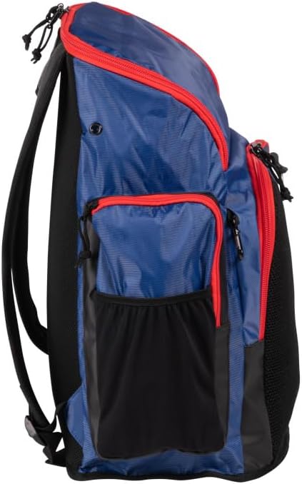 ARENA Spiky III Backpack 45 Swimming Athlete Sports Gym Rucksack Large Training Gear Equipment Swim Bag for Men and Women, 45 Liters, Navy/Red/White - Image 6