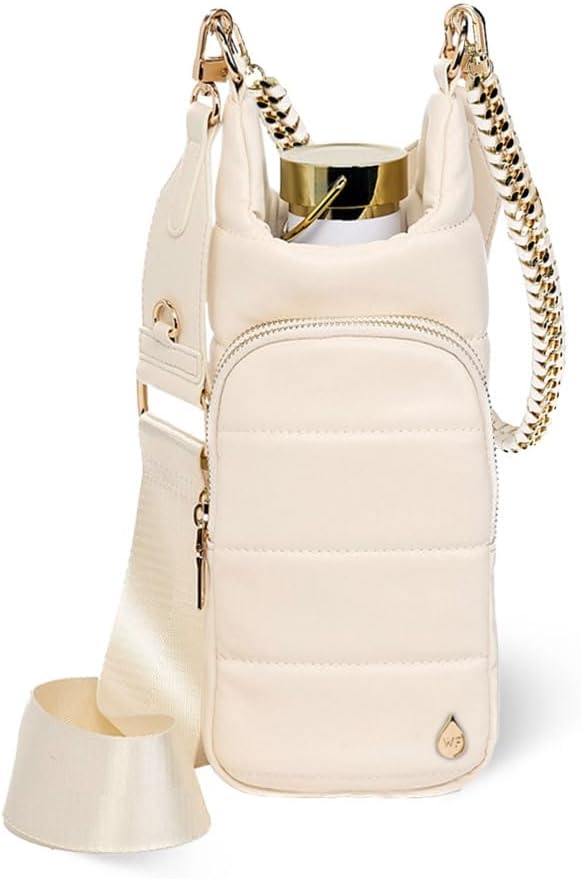 WanderFull® Original HydroBag® Luxury Vegan Leather, Oprah’s Favorite Things 2024, Water Bottle Holder with 2 Straps by WanderFull