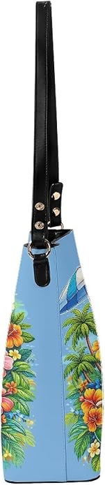 HUGS IDEA Boho Bags for Women Leather Handbag Shoulder Bucket Crossbody Purse - Image 6