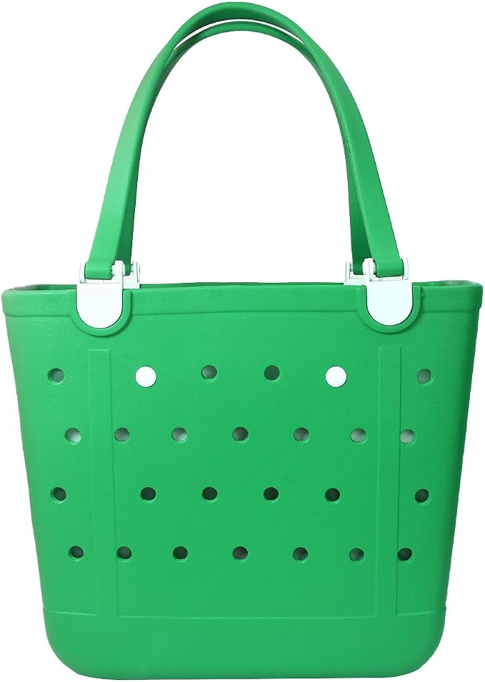 Rubber Beach Bag for Women, Waterproof Travel Tote Bags for Beach | Waterproof Sand-proof Tote Bags with Zipper Pocket, Durable Lightweigh Tote Bag for Outdoor by Unknown