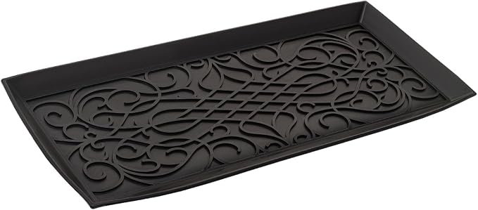 Superio Rubber Boot & Shoe Tray, 34 x 14 x 2 Rectangle, Heavy Duty, Protects Floors from Water and Dirt, Waterproof for All Weather Indoor Outdoor Use, Black (2) - Image 9