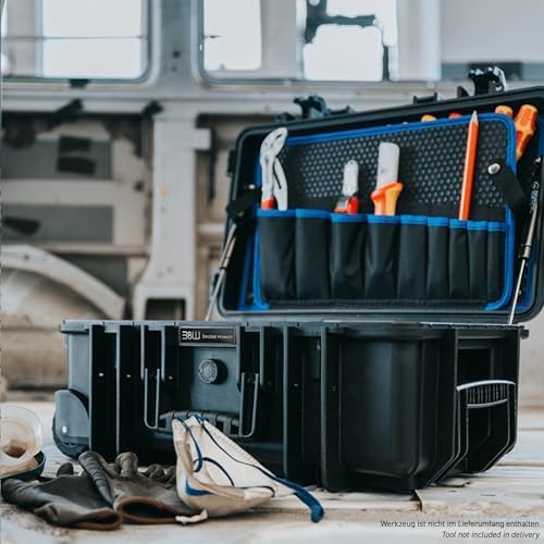 B&W International Jumbo 6600 Outdoor Tool Case with Pocket Tool Boards, Black - Image 8