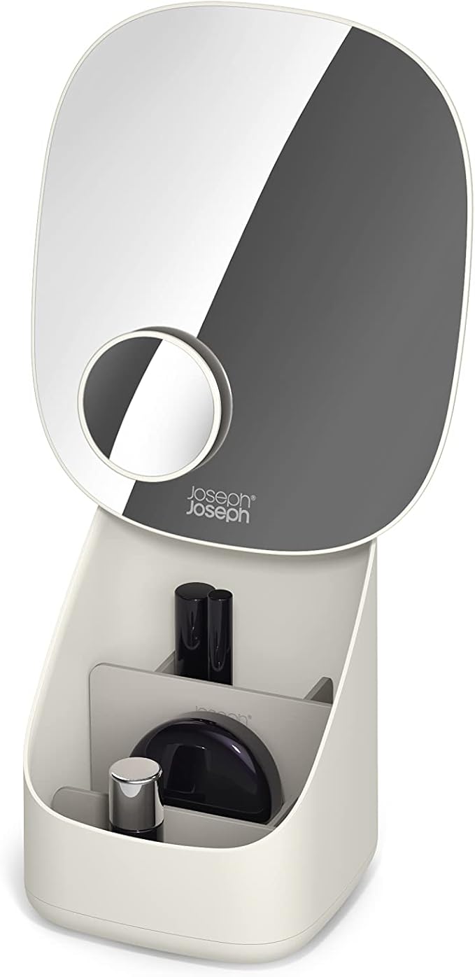 Joseph Joseph Viva Makeup Cosmetic Storage Organizer, Large with Mirror, Shell by Unknown