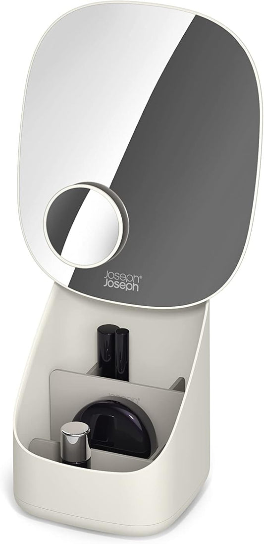 Joseph Joseph Viva Makeup Cosmetic Storage Organizer, Large with Mirror, Shell by Unknown