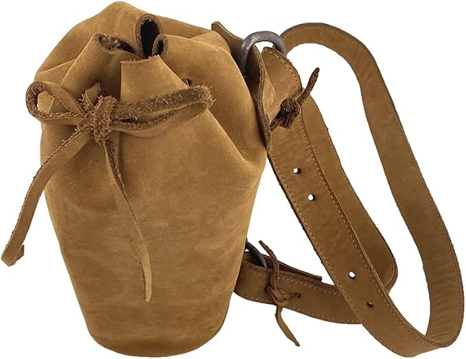 Hide & Drink Durable Leather Wine Carrier Handmade (Toffee Suede) - Image 3