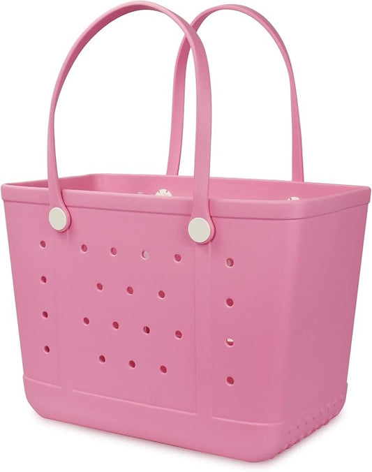 Lightweight Extra large Rubber Beach Bag Small mini Tote Bag for Gym Waterproof medium Open Handbag for Pool Sports by Addoklm