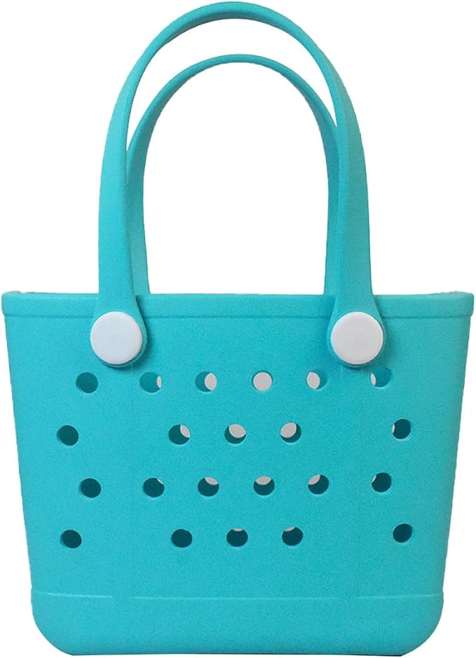 Rubber Beach Bag for Women, Waterproof Travel Tote Bags for Beach | Waterproof Sand-proof Tote Bags with Zipper Pocket, Durable Lightweigh Tote Bag for Outdoor by Unknown