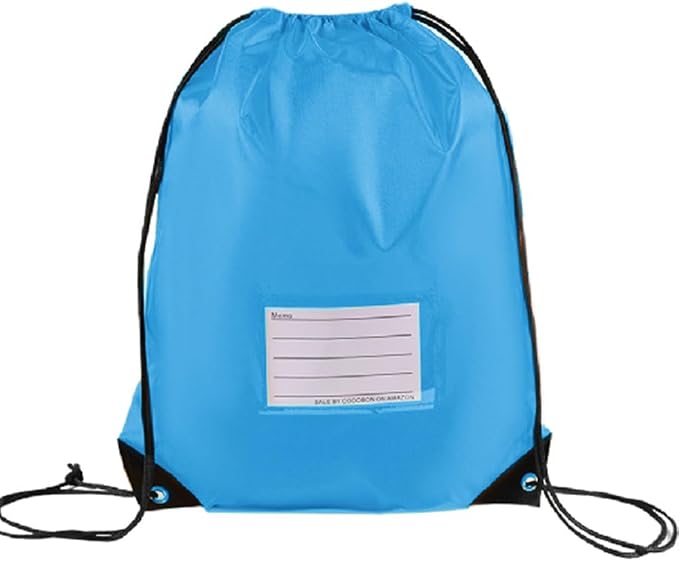 CODOBON 30 Pack Drawstring Bags,Bulk Draw String Backpack, DIY Gym Sports Cinch Bag Sackpack for Women Men, Sky Blue - Image 6