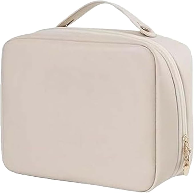 Multi-Compartment Toiletry Cosmetics Bag, Portable & Large Capacity Makeup Bag with Compartments, multi compartment toiletry Bag for Travel (White) by Nimedala