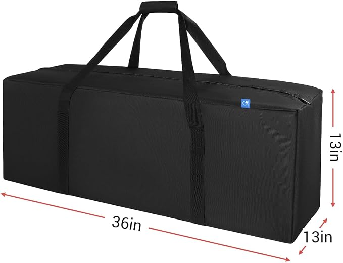 COOLBEBE 36-Inch Large Travel Duffle Bag, 100L Heavy Duty Luggage for Sports Equipment, Camping & Moving, Water Resistant, Black - Image 8