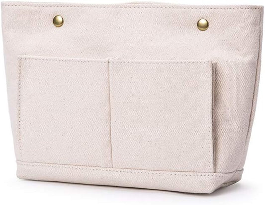 Cosmetic Bags - Bag Organizer Insert with Purse Dividers - Inside Purse Organizer for Easy Storage -Lightweight and Convenient (S, Beige) by YONBEN