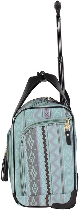 Steve Madden Designer 15 Inch Carry on Suitcase- Small Weekender Overnight Business Travel Luggage- Lightweight 2- Rolling Spinner Wheels Under Seat Bag for Women(Legends Teal) - Image 5
