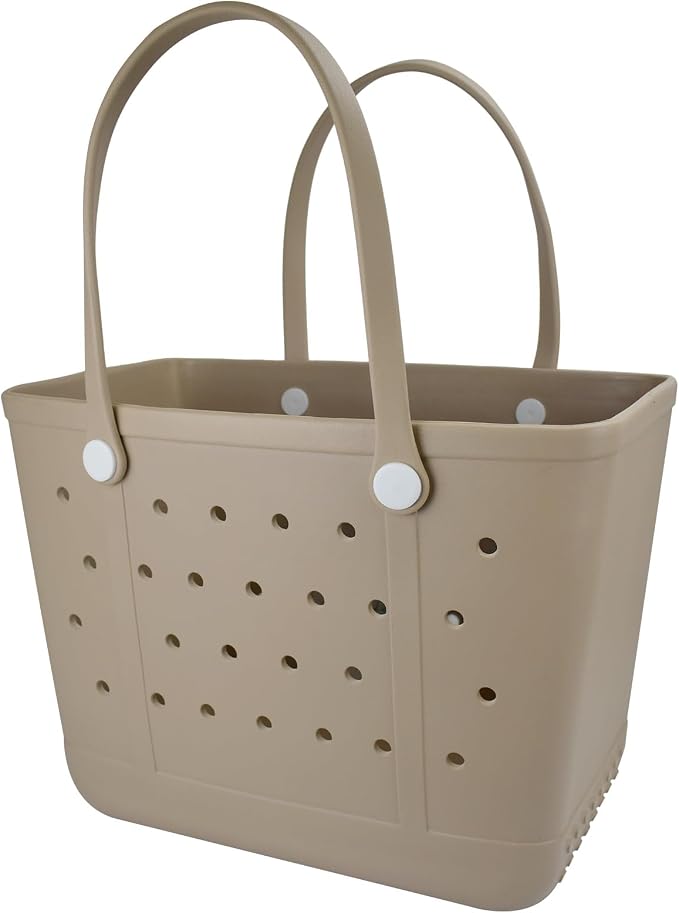 Extra Large Rubber Beach Bag Tote Bag for Women Waterproof Bag | Waterproof EVA Beach Tote with Zipper Pocket & Non-Slip Bottom | Sturdy Tote for Beach Pool Boat Groceries & Travel - Image 7