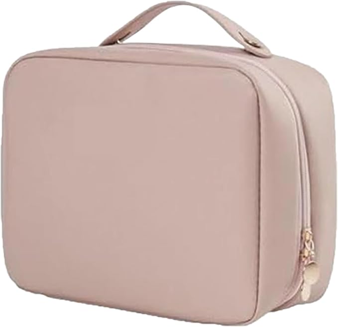 Multi-Compartment Toiletry Cosmetics Bag, Portable & Large Capacity Makeup Bag with Compartments, multi compartment toiletry Bag for Travel (Pink) by Nimedala