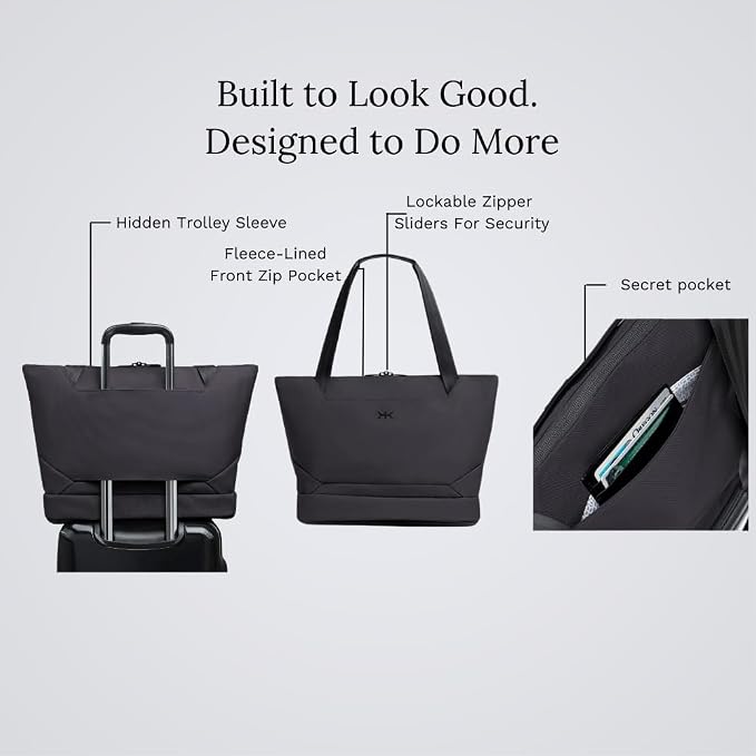 Knack Expandable Laptop Tote Midnight Black - Image 5