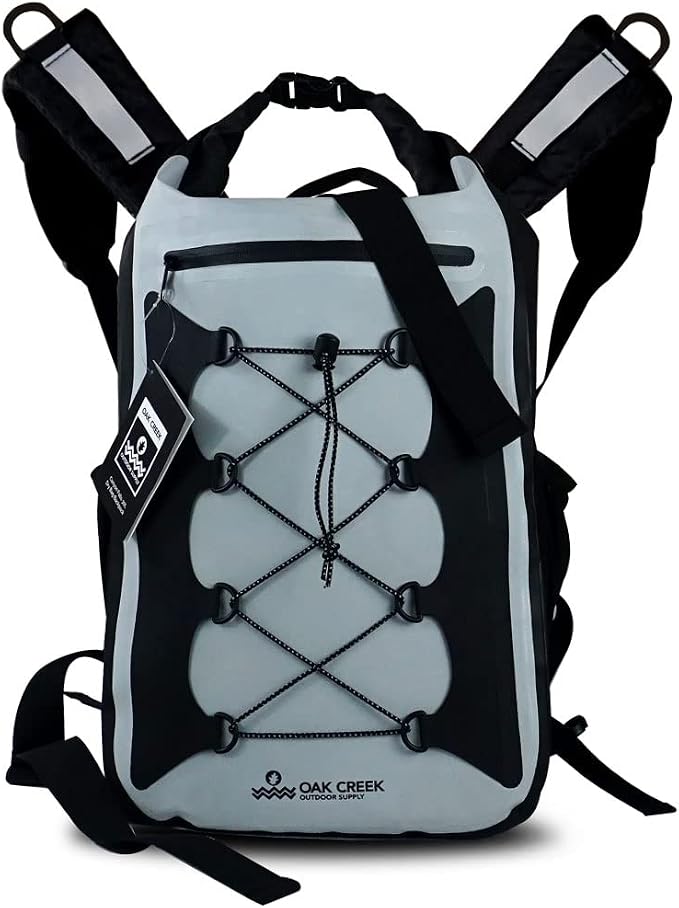 Oak Creek Canyon Falls 30L Dry Bag Backpack. Premium Waterproof Backpack with Padded Shoulder Straps. PVC Construction. Keep Your Gear Dry by OakCreekOutdoorSupply