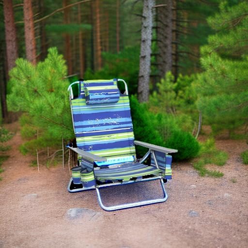 Giantex Folding Beach Chair, Patio Sling Chairs with 5 Adjustable Position, Head Pillow, Storage Bag, Towel Bar, Cup Holders, Backpack Chairs for Sunbathing, Camping Chair - Image 6