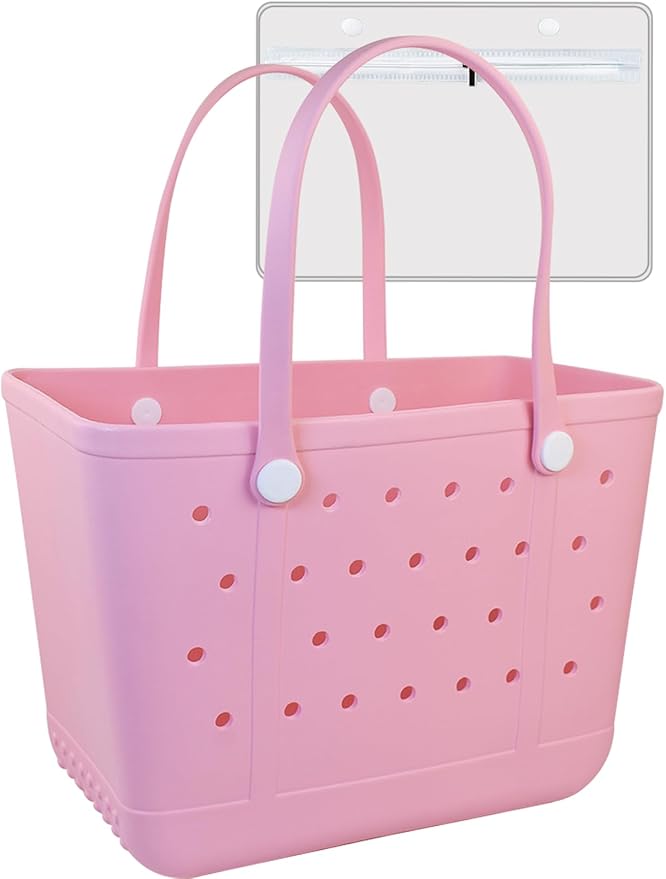Beach Tote Bag for Women, Rubber Beach Bag Waterproof Sandproof, Extra Large EVA Tote Bag Boat Bag by Uwyriwooq