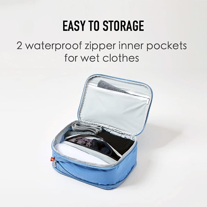 Bee Nesting BeeNesting Waterproof Compression Packing Cubes 5/6/8 sets, Large Travel Packing organizers for Carry on Luggage, 2 Sides Expandable Storage Bags (Dark Green, 4L) - Image 3