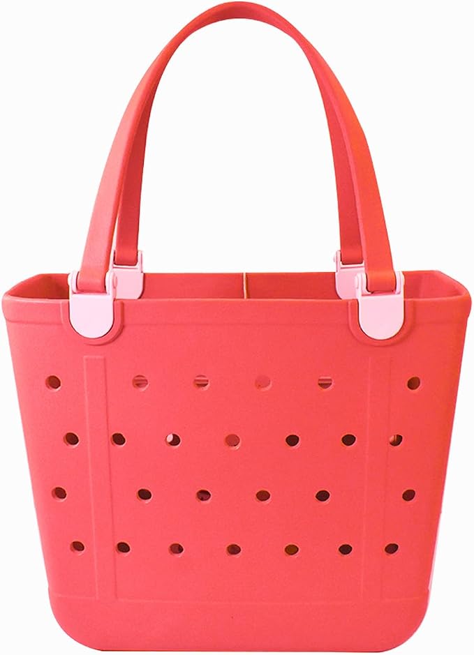 Rubber Beach Bag for Women, Waterproof Travel Tote Bags for Beach | Waterproof Sand-proof Tote Bags with Zipper Pocket, Durable Lightweigh Tote Bag for Outdoor by Unknown