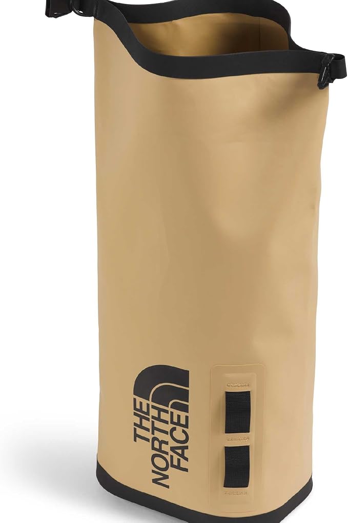 The North Face Base Camp Dry Bag - Roll-Top Waterproof Stuff Sack, Ideal for Camping Gear & Kayak Accessories, Khaki Stone/TNF Black, 12 Liters | Roll-Top Waterproof Stuff Sack, Ideal for Camping Gear & Kayak Accessories - Image 2