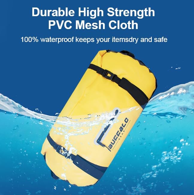 Buffalo Gear Waterproof Duffle Bag 40L 60L 80L Roll-top Dry Bag Heavy Duty Waterproof Duffel Travel Bag for Kayaking Rafting Boating Fishing Camping - Image 3