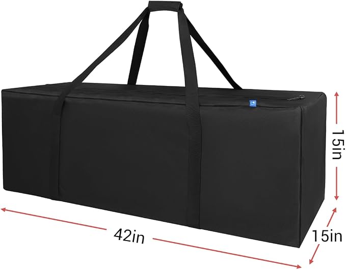 COOLBEBE 42" Sports Duffle Bag - 150L Extra Large Travel Duffel Luggage Bag with Upgrade Zipper, Sturdy & Water Resistant, Black - Image 6