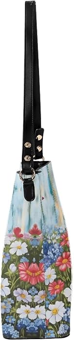 HUGS IDEA Boho Bags for Women Leather Handbag Shoulder Bucket Crossbody Purse - Image 5