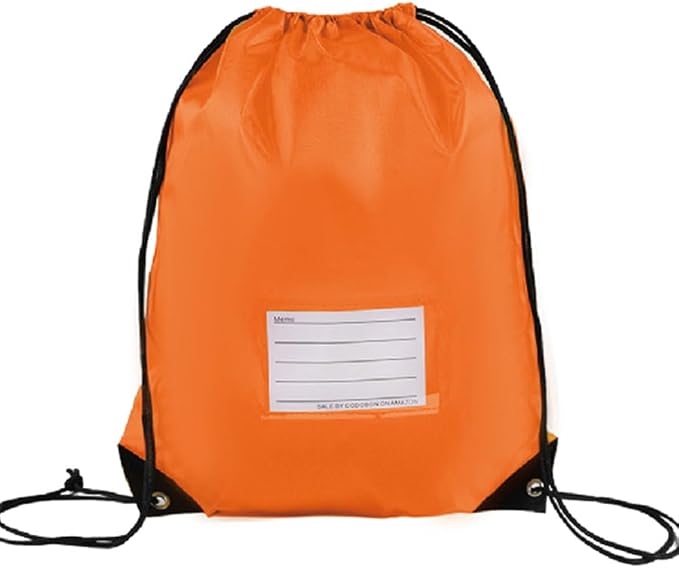 CODOBON 30 Pack Drawstring Bags,Bulk Draw String Backpack, DIY Gym Sports Cinch Bag Sackpack for Women Men, Orange - Image 6