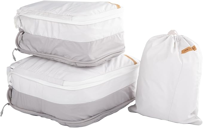 PGYTECH Clothes Storage Set, Travel Organizer Bags for Photographers and Enthusiasts, Dual-Color Compression Packing Cubes for Suitcases and Backpacks, Travel Bag Storage Bags for Clothes by PGYTECH-US