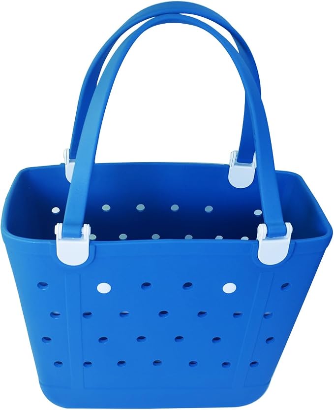 Rubber Beach Bag for Women, Waterproof Travel Tote Bags for Beach | Waterproof Sand-proof Tote Bags with Zipper Pocket, Durable Lightweigh Tote Bag for Outdoor by Unknown