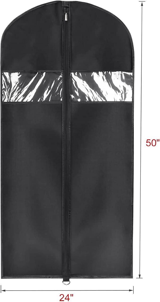 Univivi Lightweight Garment Bag Suit Bag for Storage and Travel (24"X50"-5pcs - Oxford) - Image 2