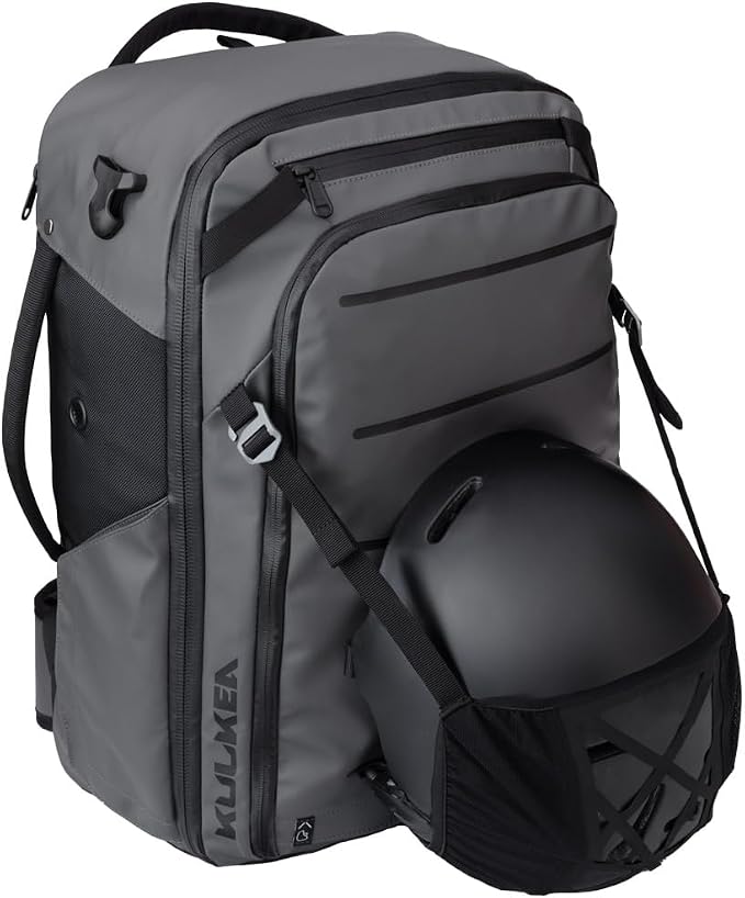 Käydä 36L Travel Backpack - Spacious Carry On Backpack with Detachable Travel Pouch, Magnetic Water Bottle Pocket, Passport and Laptop Pocket - Convertible Boot Bag for Snow Sports (Black/Gold) - Image 5