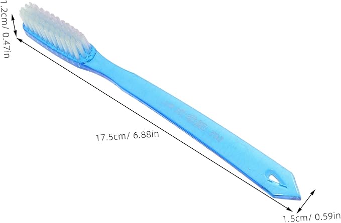 6pcs Hard Bristle Toothbrush for Adults Premium Manual Cleaning Teeth Stain Removal Bulk with Anti-Skid Handle for Daily Oral Hygiene and Travel Use