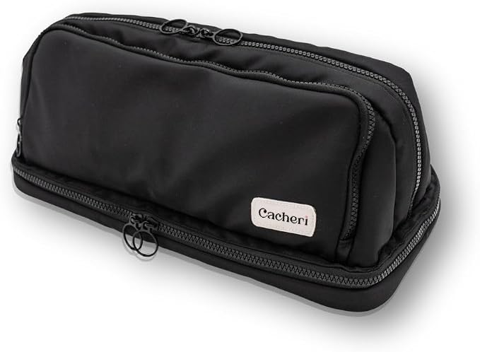 All in One Travel Toiletry Bag Large, Makeup Bag with Jewelry Compartment and Heat-Resistant Pocket for Hair Tools by TheCacheri