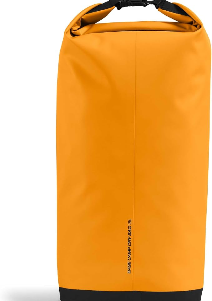 The North Face Base Camp Dry Bag - Roll-Top Waterproof Stuff Sack, Ideal for Camping Gear & Kayak Accessories, Summit Gold/TNF Black, 18 Liters | Roll-Top Waterproof Stuff Sack, Ideal for Camping Gear & Kayak Accessories - Image 3