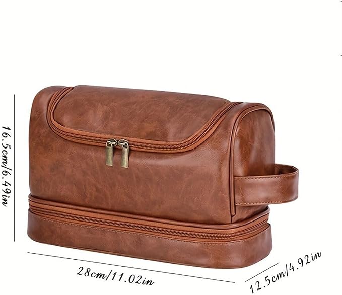 Personalized Toiletry Organizer with Bottom Compartment, Custom Name Large Travel Makeup Bag for Men & Women - Image 6