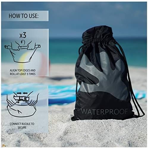 geckobrands Embark 10L Drawstring Backpack – Waterproof, Lightweight Dry Bag for Beach, Hiking, and Light Water Activities - Image 3