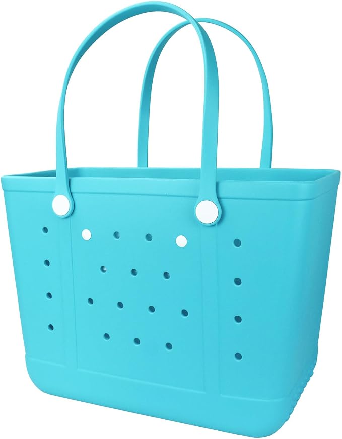 Lightweight Extra large Rubber Beach Bag Small mini Tote Bag for Gym Waterproof medium Open Handbag for Pool Sports by Addoklm