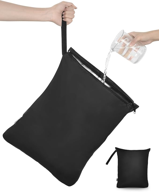 OTraki Wet Dry Waterproof Laundry Bag, Travel Swimming Nappy Cloth, Reusable Hanging Zipper Organizer for Swimsuit Gym Beach Towel 2 Pack (16 x 20 inch) - Image 7