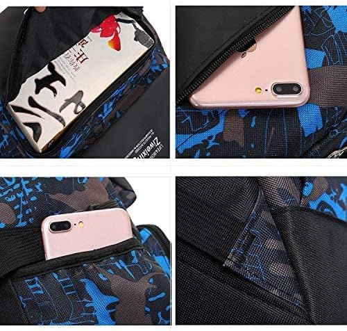 Asge Backpack for School Boys Backpacks for Kids Camo Bookbag for Middle School Bags Waterproof Travel Back Pack (Blue) | Camo Design, Middle School, Waterproof, Travel - Image 5